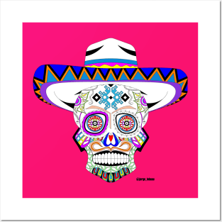 calavera cowboy, mariachi ecopop Posters and Art